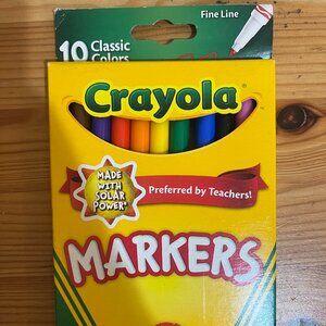 Crayola Fine Line Markers, Classic Colors, 10 Count 58-7726 - 1 Pack Brand New